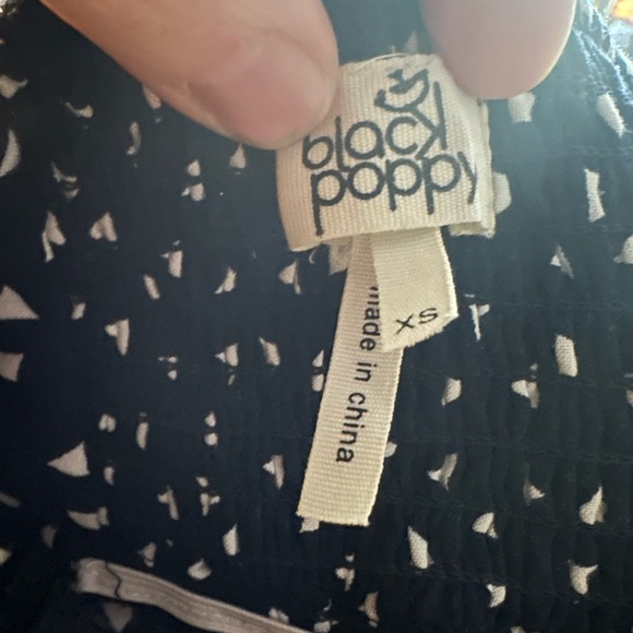 Black Poppy Short Sundress Blue / White Triangle Pattern Sleeveless XS - Picture 8 of 8